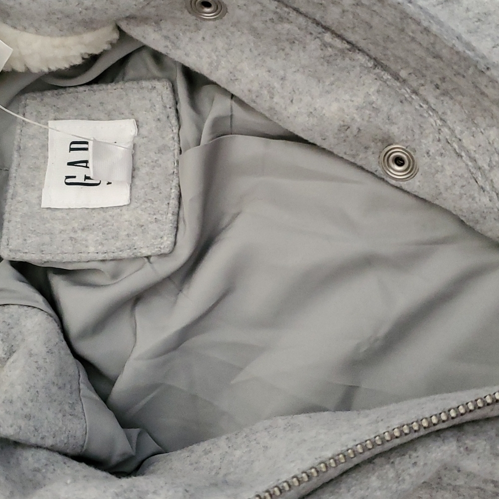 🆕️ GAP GIRLS GREY WOOL COAT 🤍 - Picture 8 of 10
